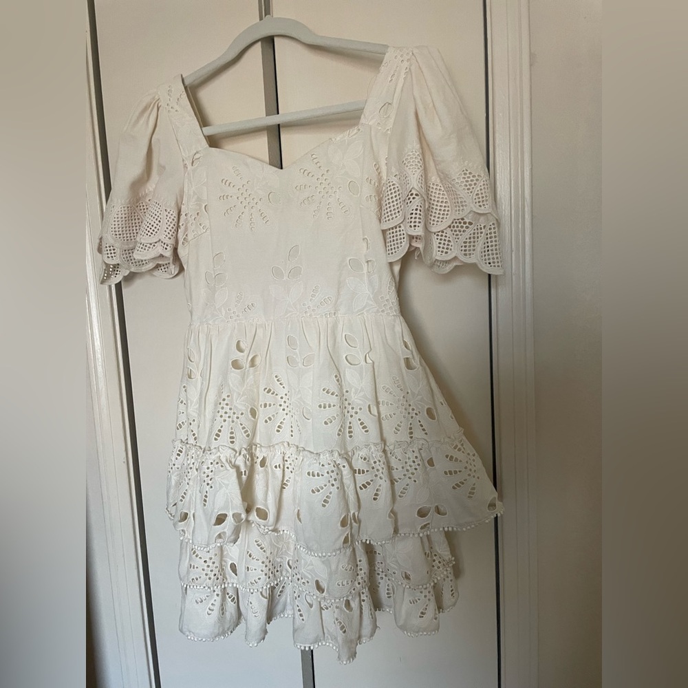 Cream Floral Dress